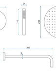 Zestaw natryskowy podtynkowy REA Lungo CZARNA METALICZNA + BOX