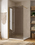 Kabina prysznicowa Walk-In Rea Flexi Brown / Brush Gold 80  3