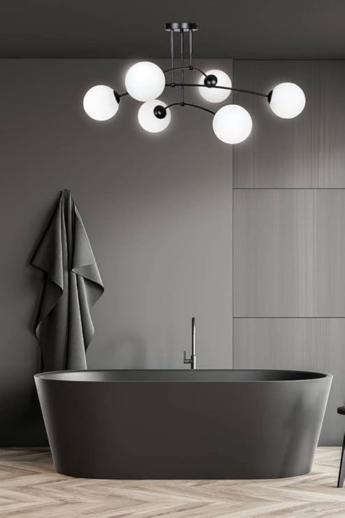 LAMPA WISZĄCA SUFITOWA CZARNY MAT APP1576-6C