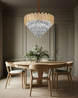 Lampa Wisząca Z Kryształami G052-cp 60cm Złota  4