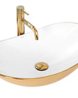 Umywalka nablatowa Rea Royal Gold/White