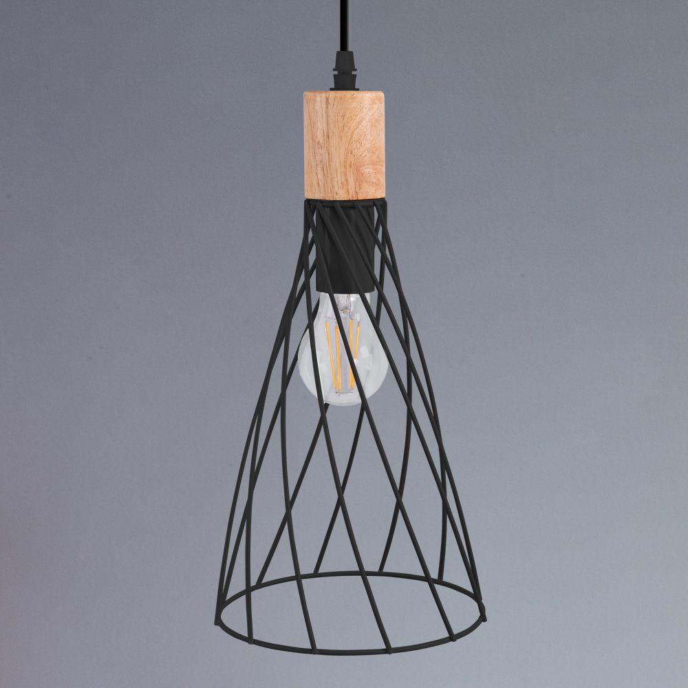 LAMPA SUFITOWA WISZĄCA APP1268-1CP Czarna