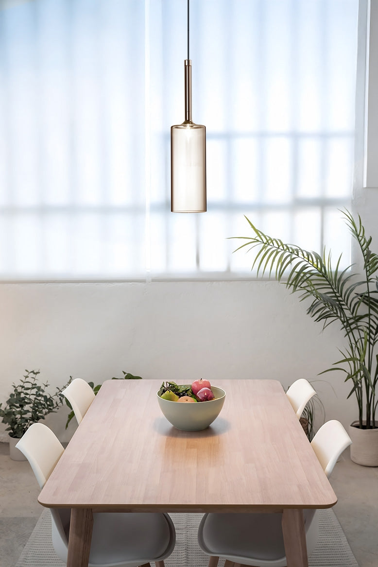 Lampa Sufitowa Wisząca Szklany Klosz APP1700-1CP Amber C  3