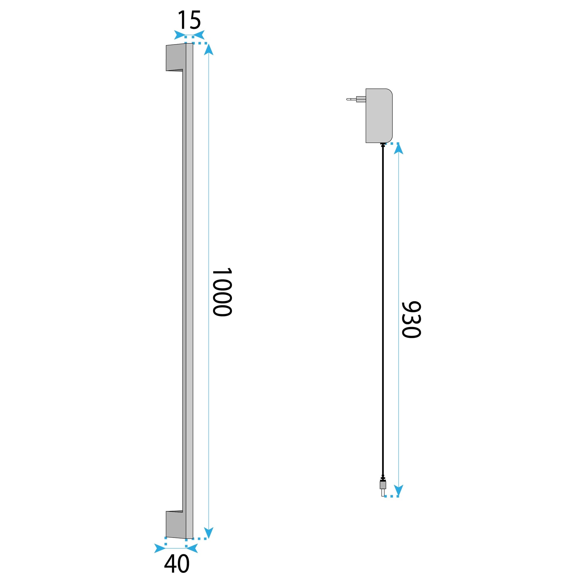 Kinkiet Ścienny Led Lhj064-w 100cm Czarny  9