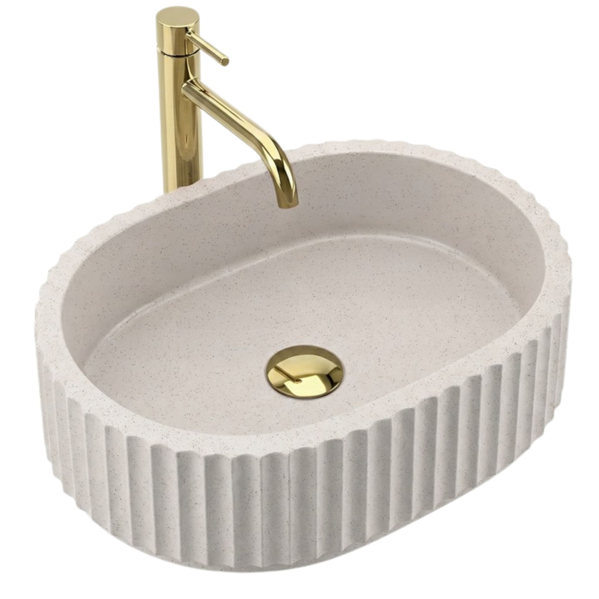 Umywalka nablatowa Rea Margaret Beige  9