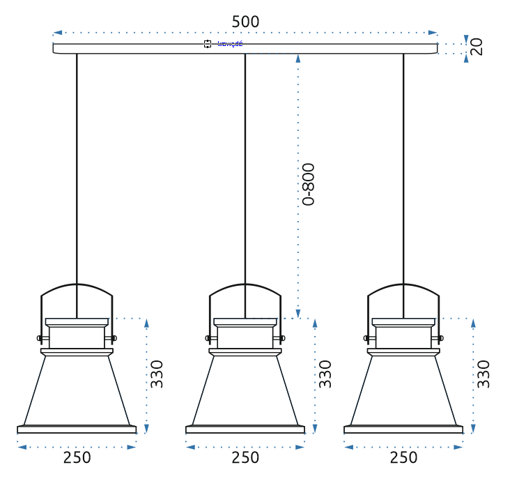 Lampa sufitowa ASTI AAA Czarna