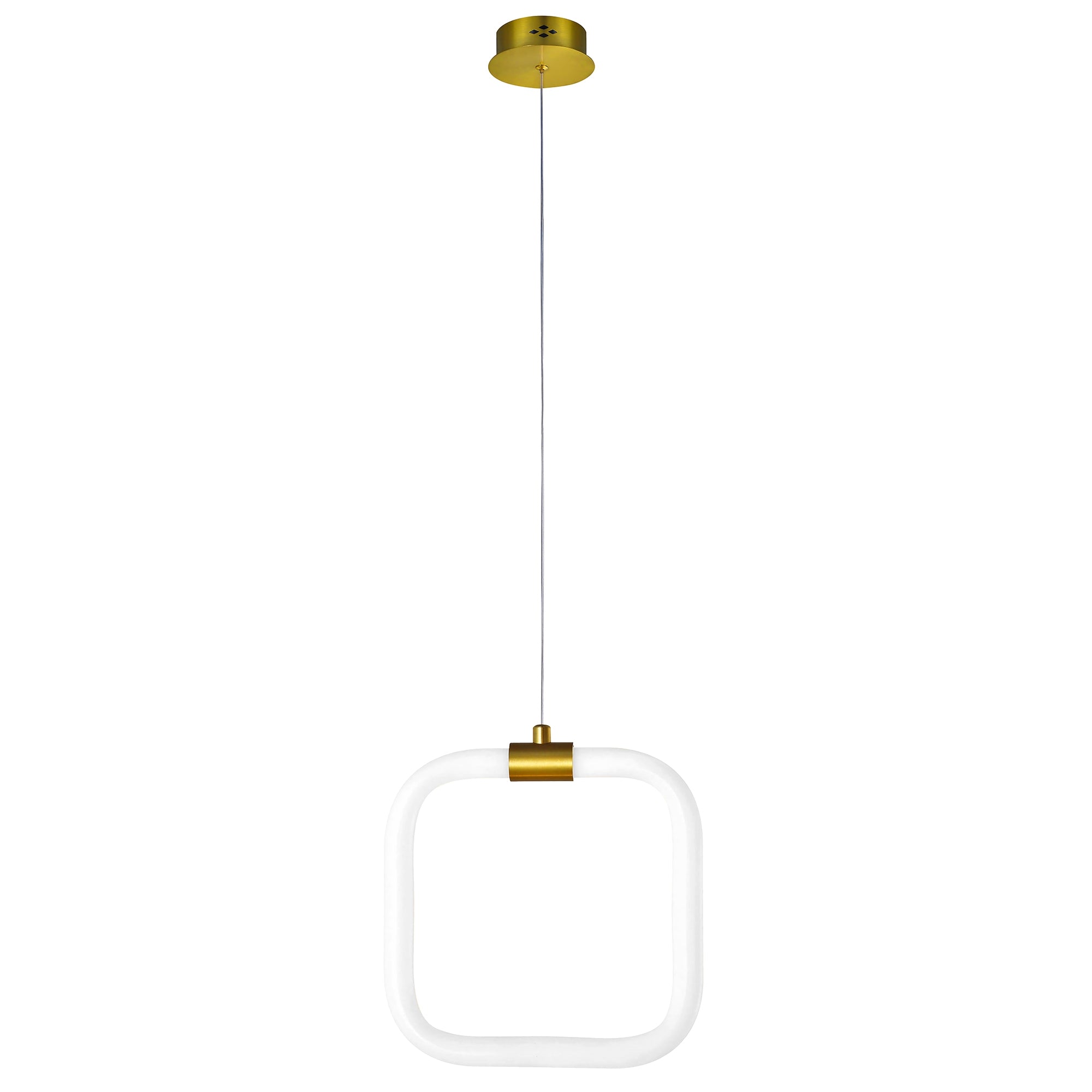 Lampa Sufitowa Wisząca Led Lhj057-cp1 Złota Szczotkowana  2