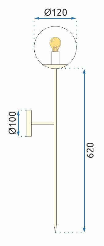 LAMPA KINKIET 75cm APP580-1W ZŁOTY  6