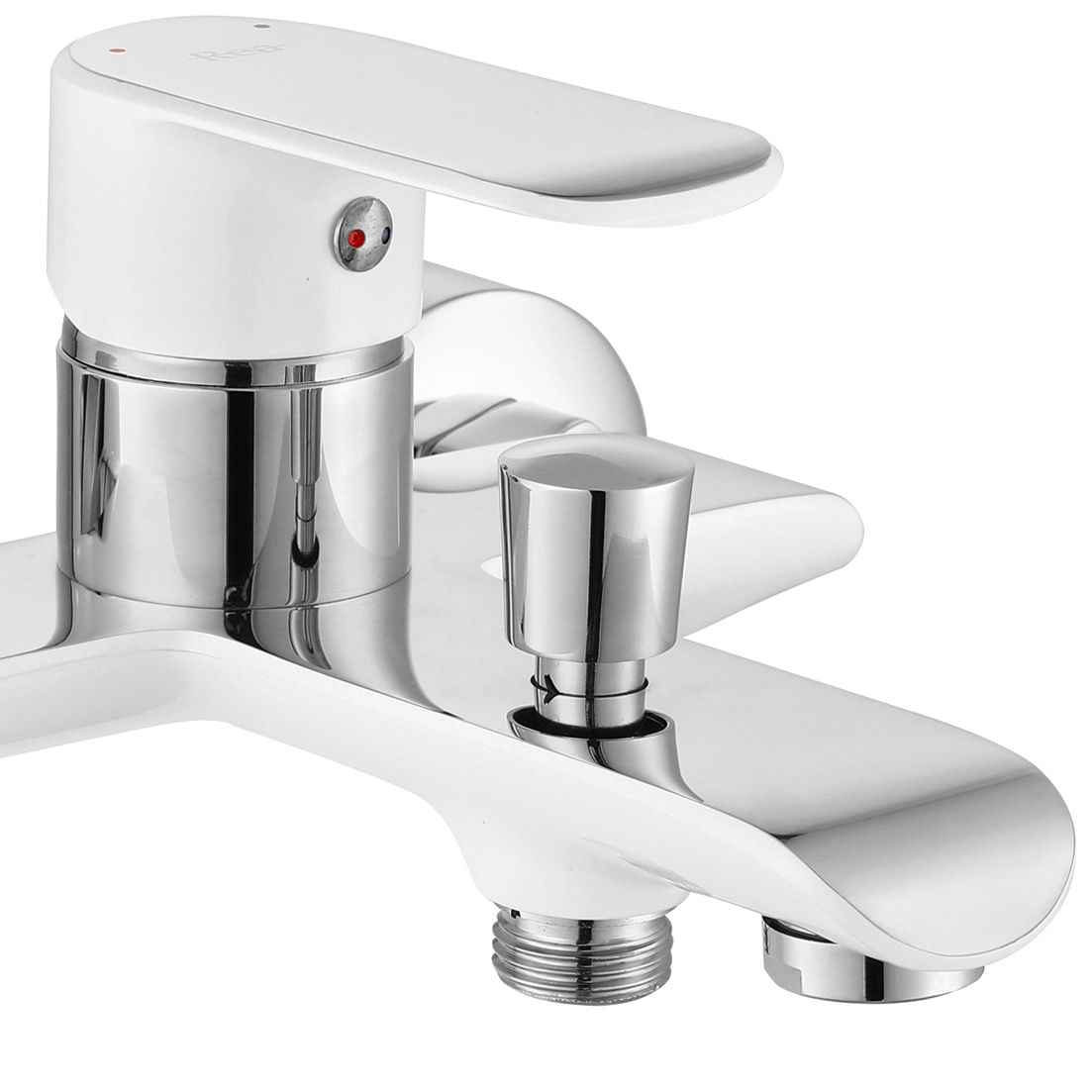 Bateria wannowa REA BLOOM biała chrom White Chrome