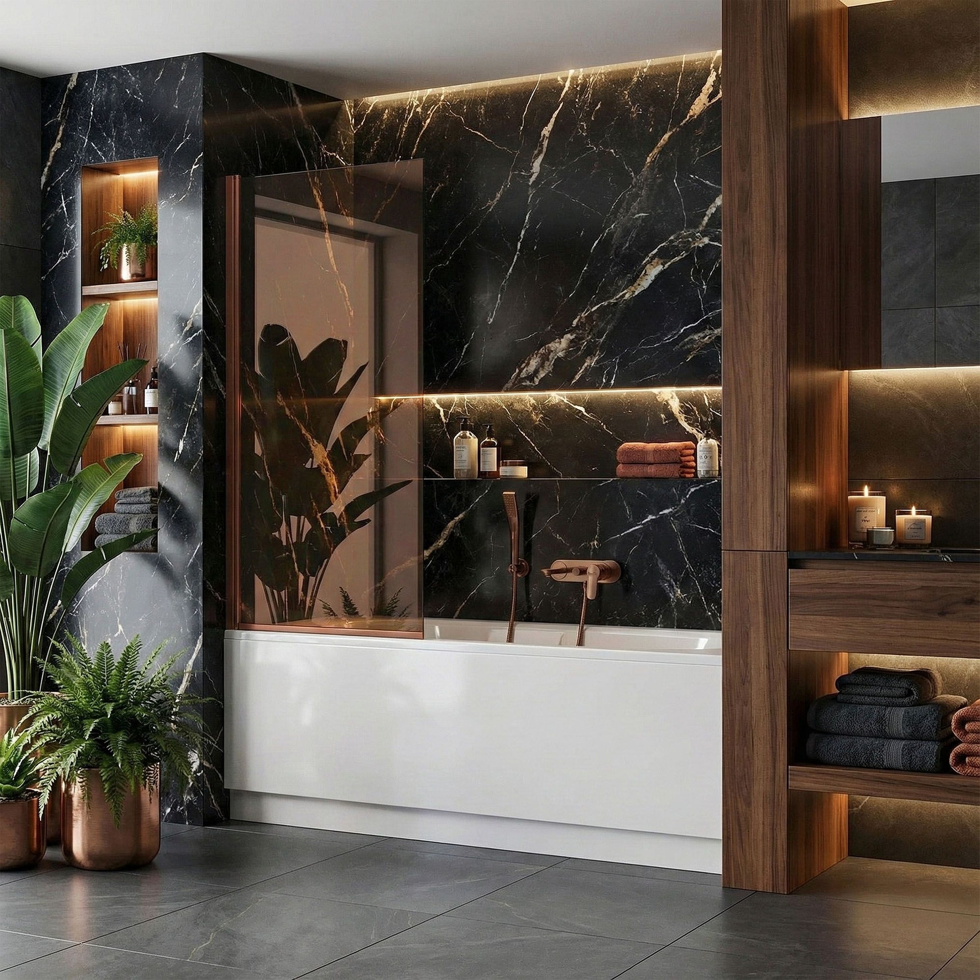Parawan Rea Elegant Miedź Szczotkowana 80 Nawannowy  4
