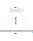 Lampa Wisząca Led Ms010-cp 59cm Chrom  7