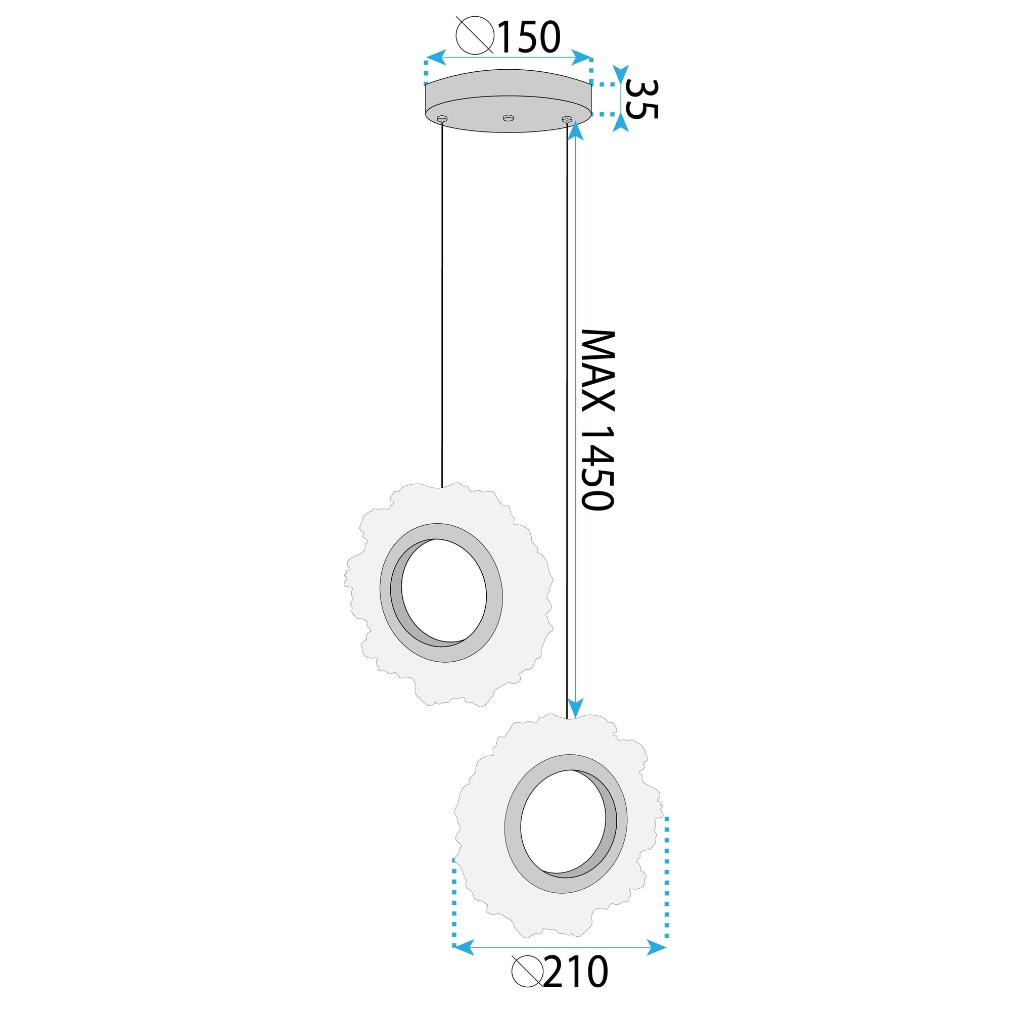 Lampa Sufitowa Wisząca Led Lhj103-2cp Złota  7
