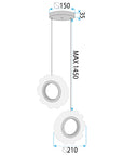 Lampa Sufitowa Wisząca Led Lhj103-2cp Złota  7