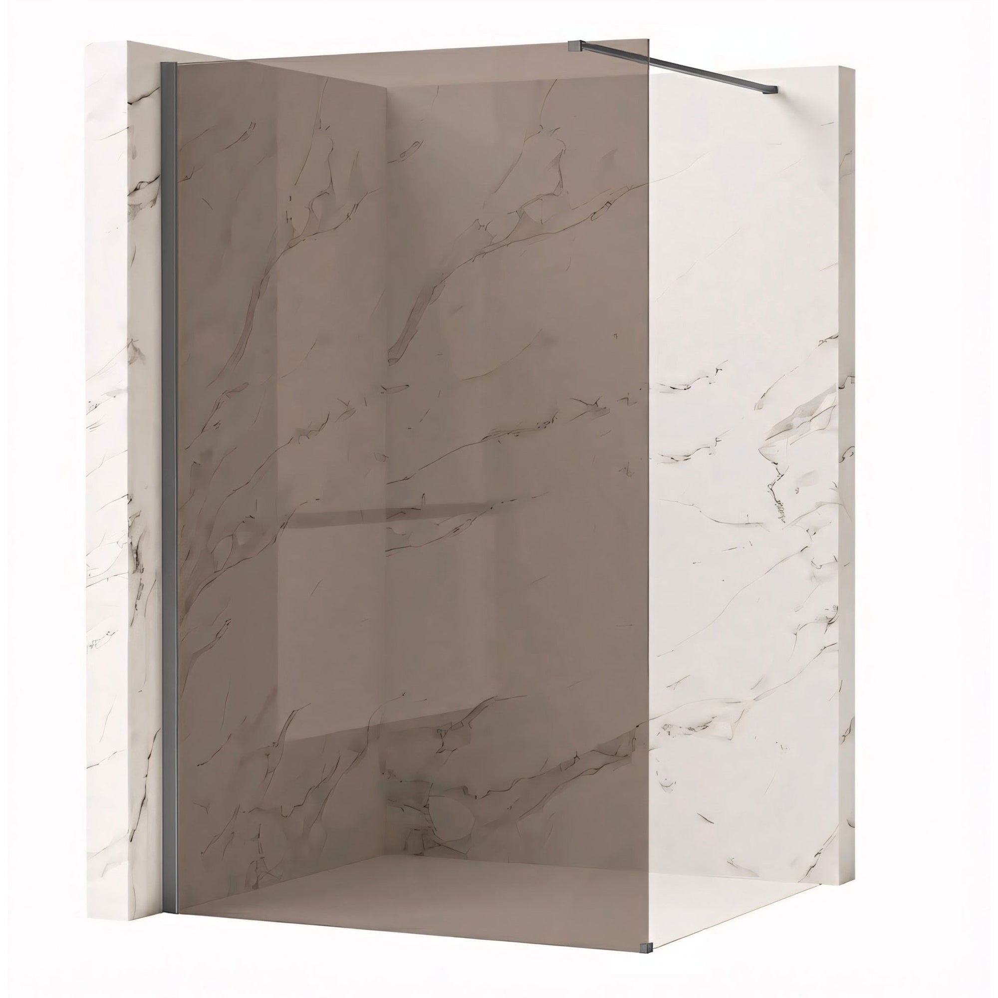 Kabina prysznicowa Walk-In Rea Flexi Brown / Tytan 90  1