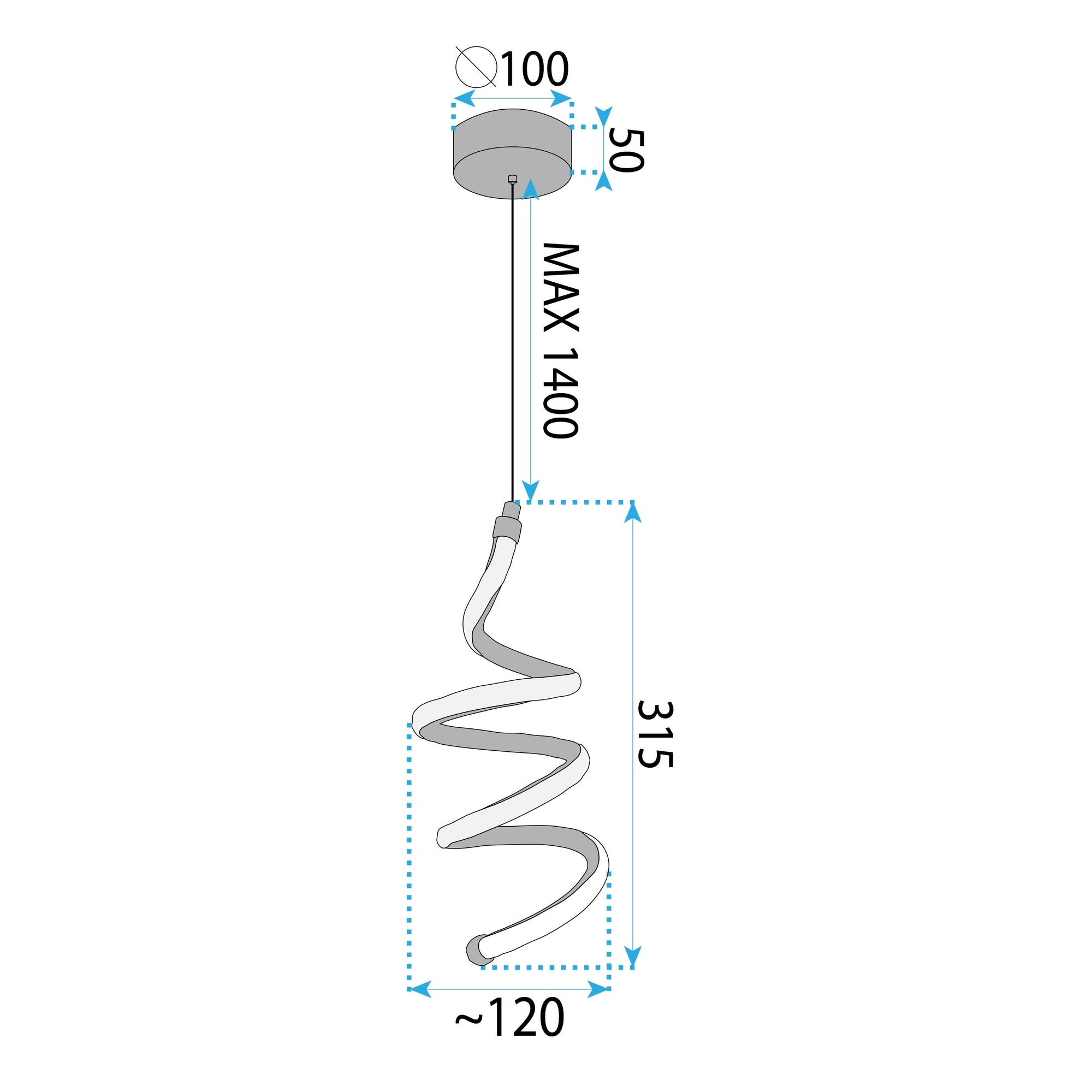 Lampa Sufitowa Wisząca Led Lhj096-1cp Jasne Różowe Złoto  7