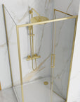 Kabina Prysznicowa Narożna Rapid Fold Złota Gold 90x100