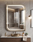 Lustro ścienne LED ZONE 80X60 Złoty Szczotkowany  7