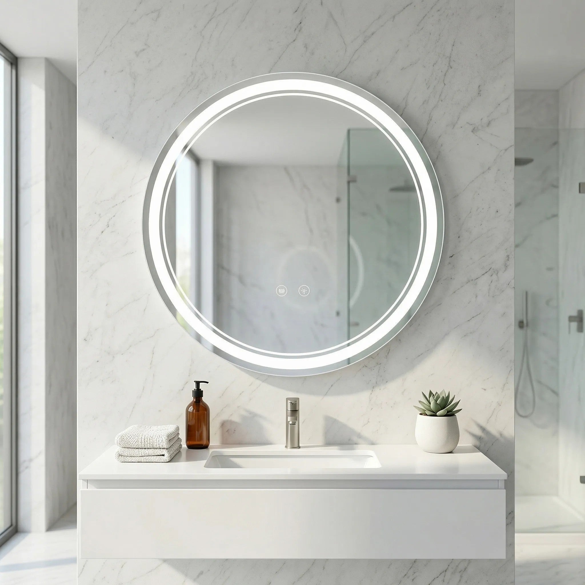 Lustro ścienne LED SOFT 90  7