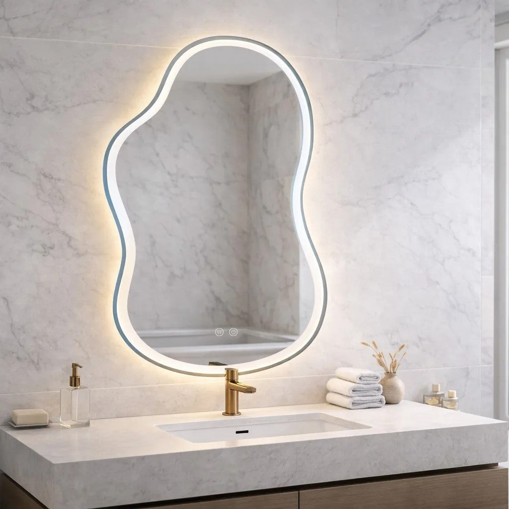 LUSTRO ŚCIENNE LED UNO DOUBLE 80x55 cm  7