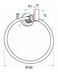 Wieszak łazienkowy Ring 81307 Rivo Złoty Szczotkowany  7