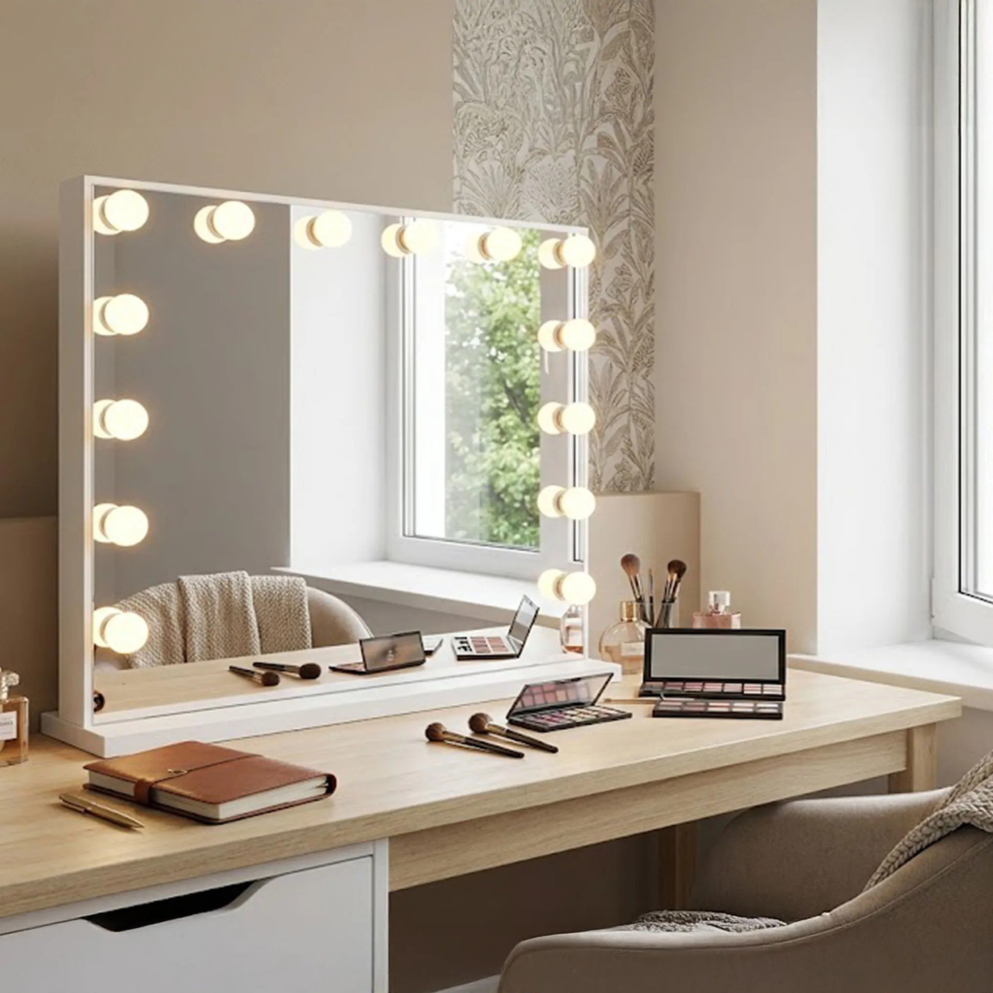 Lustro LED Hollywood Białe 80x60  7