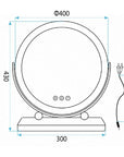 Lustro LED MAKE-UP Chrom 40 cm  7