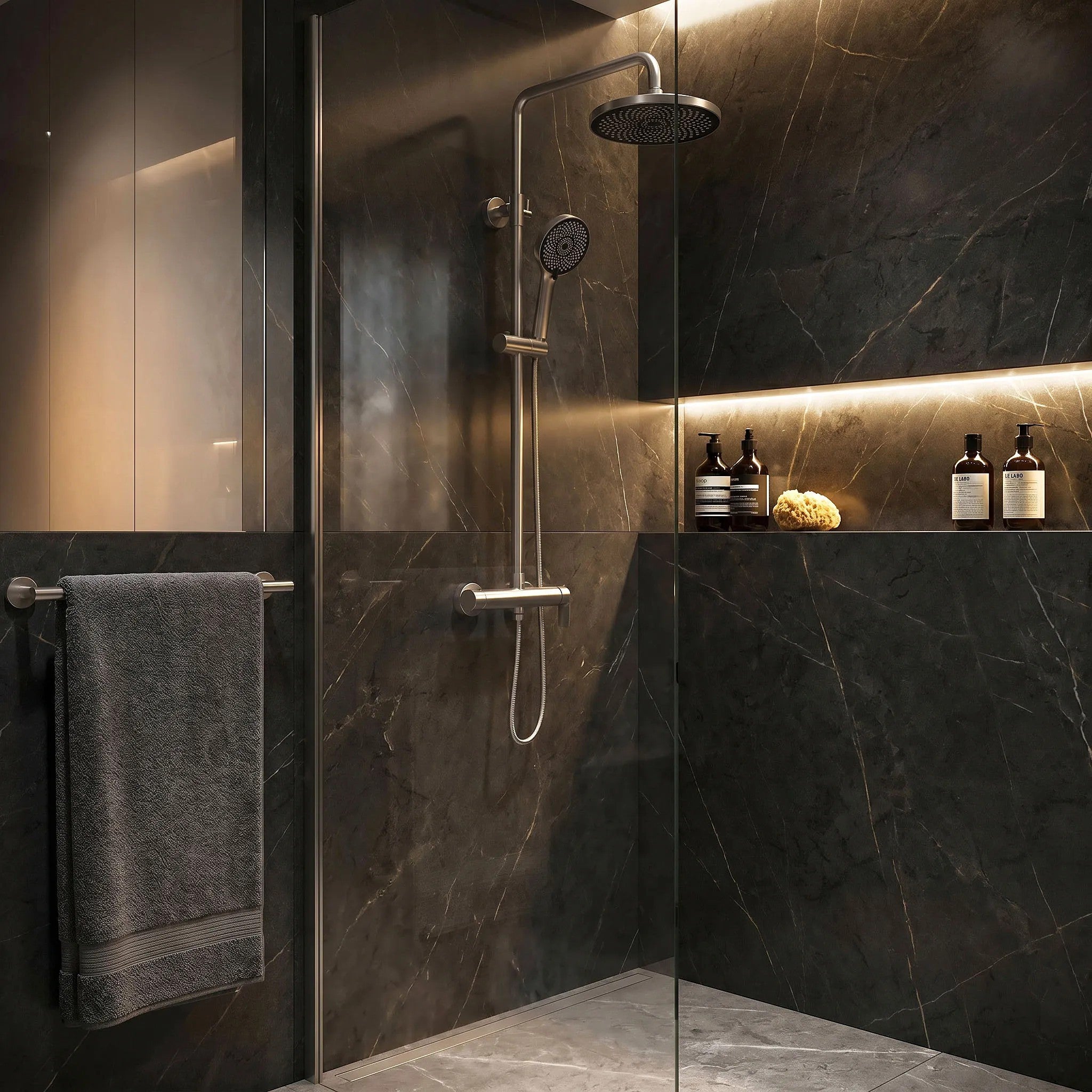 Zestaw natryskowy Rea Hunter Nikiel Szczotkowany  7