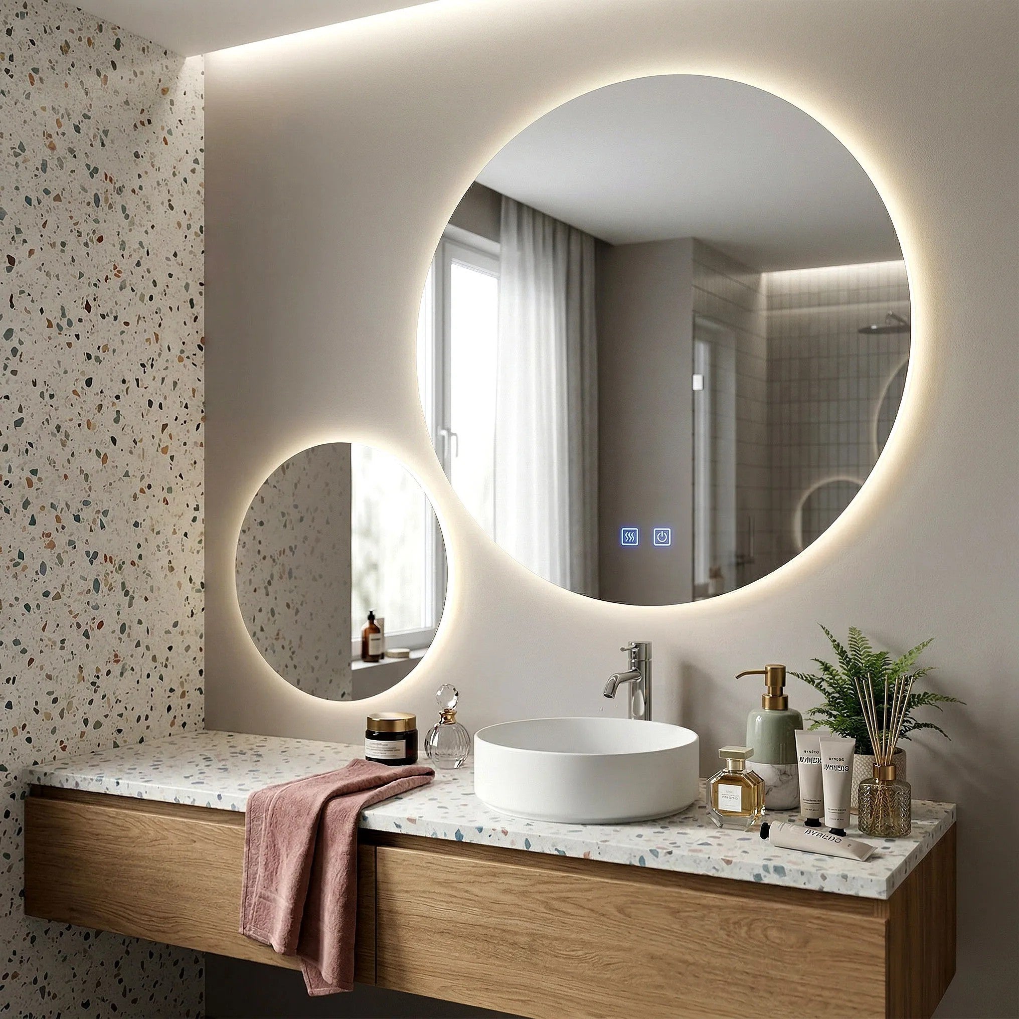 LUSTRO ŚCIENNE LED R-8040 80cm + 40cm  7