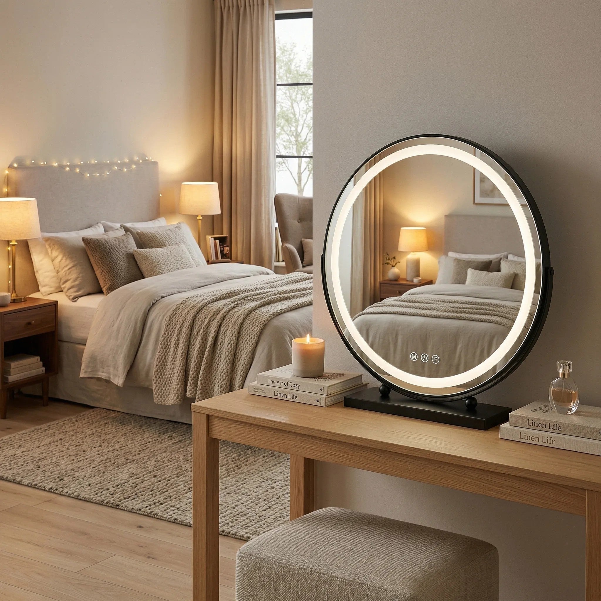 Lustro LED MAKE-UP Black 50 cm  7