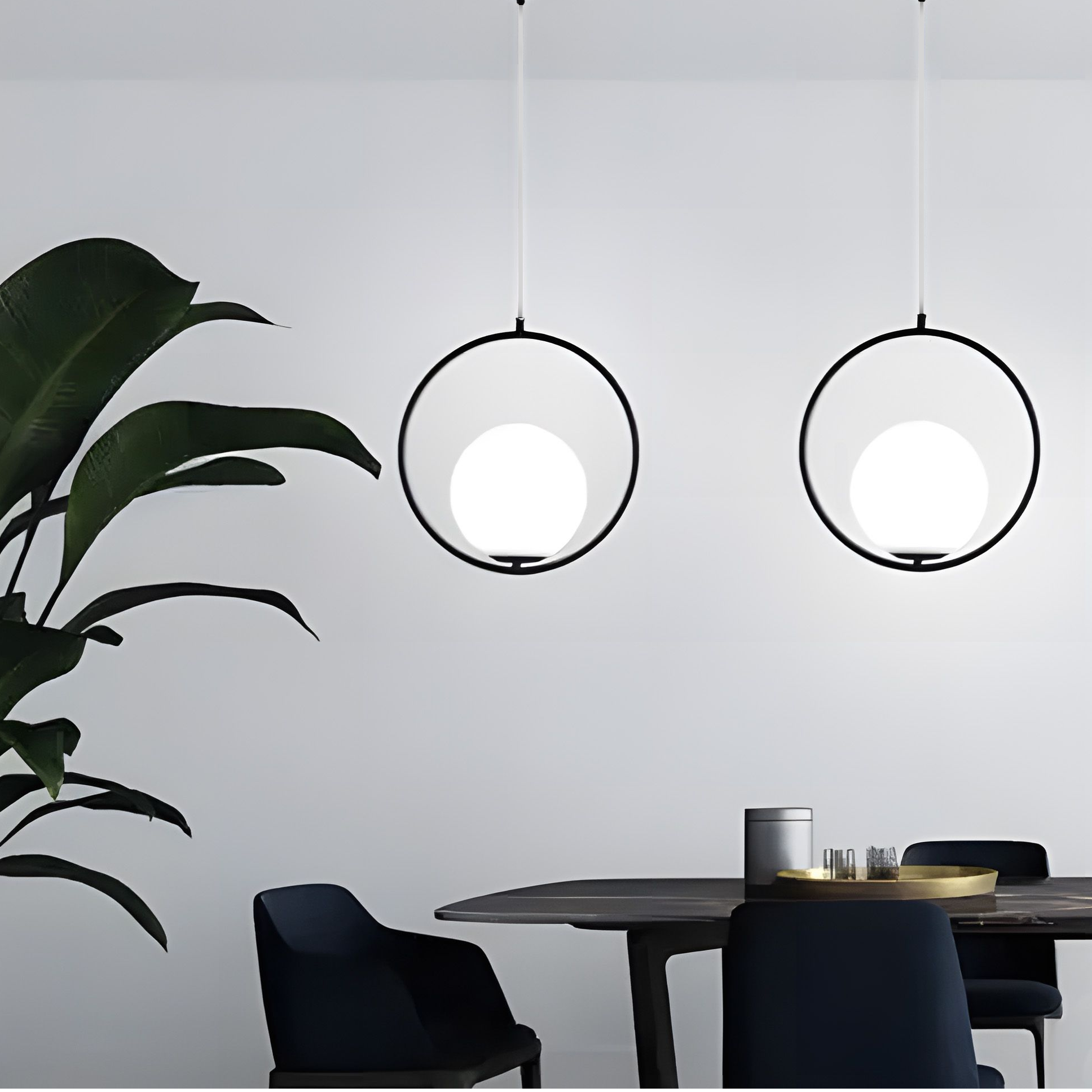 Lampa Sufitowa Wisząca Szklana Kula G110-1w Czarna  5
