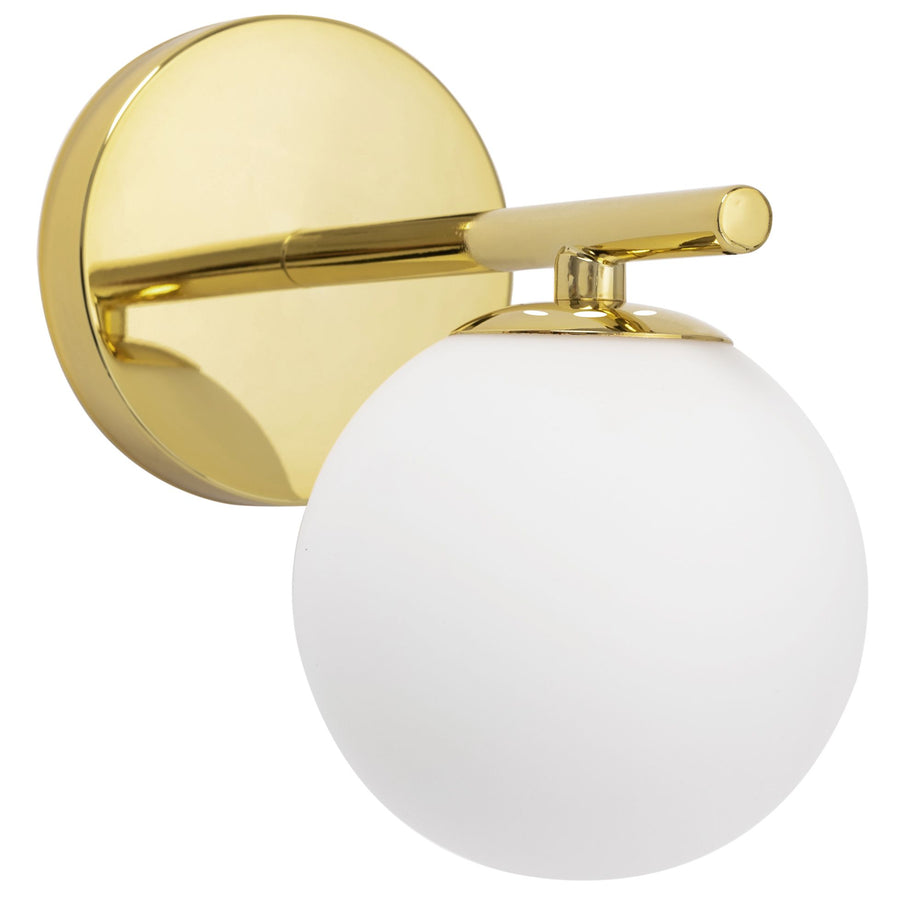 Lampa Ścienna Kinkiet Szklana Kula APP684-1W Złota