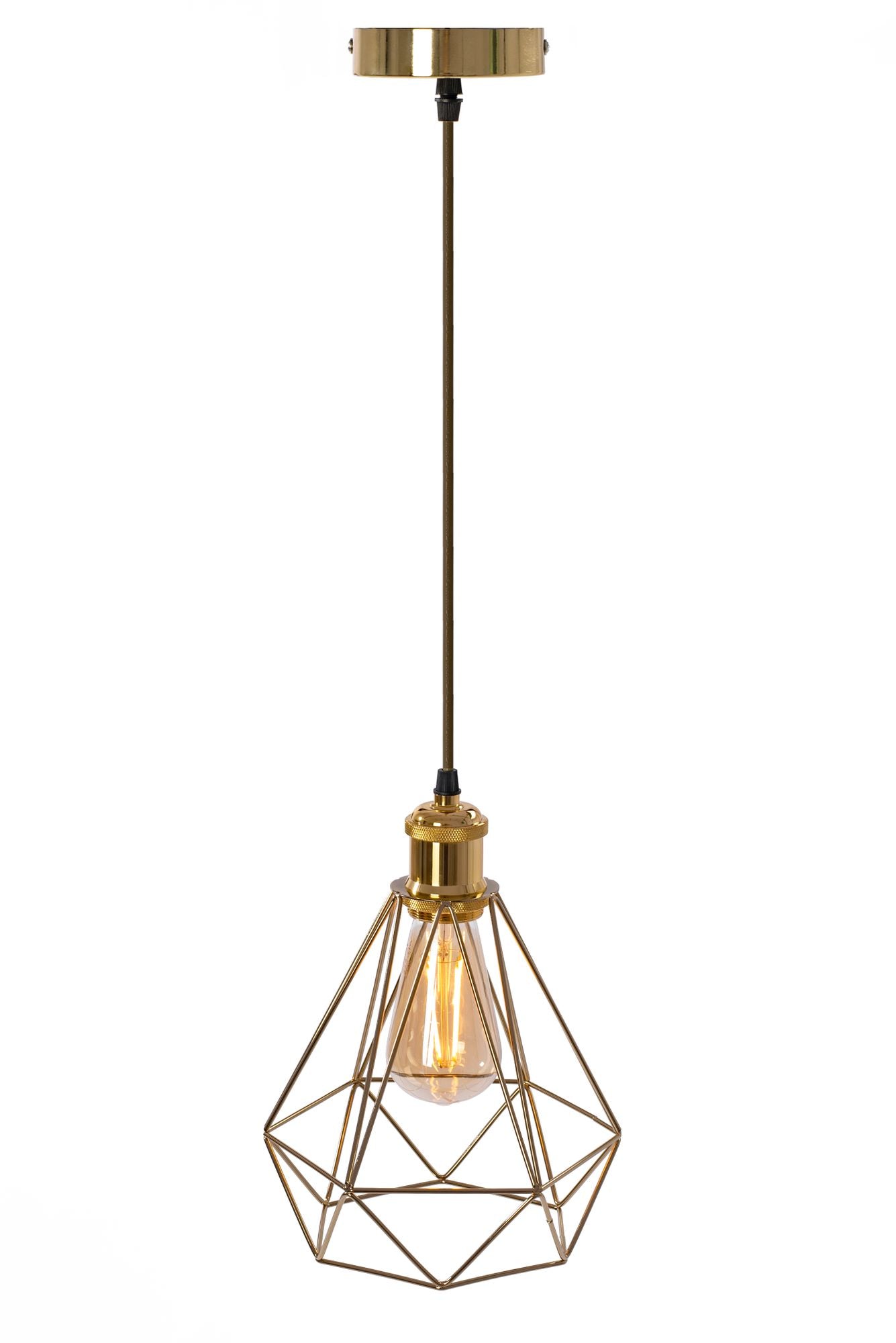 LAMPA WISZĄCA DIAMENT  392197 Jasno Złota
