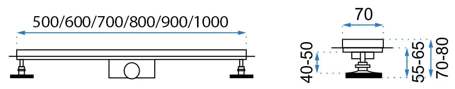 Odpływ Liniowy REA PURE NEO PRO czarny 100
