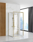 Kabina Prysznicowa Przyścienna Rapid Slide Brush Gold 120x90