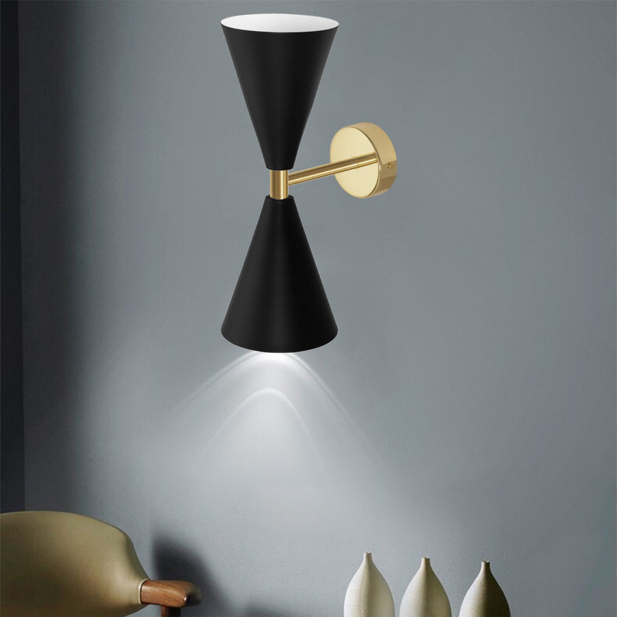 LAMPA ŚCIENNA KINKIET APP1140-2W Czarno-złota