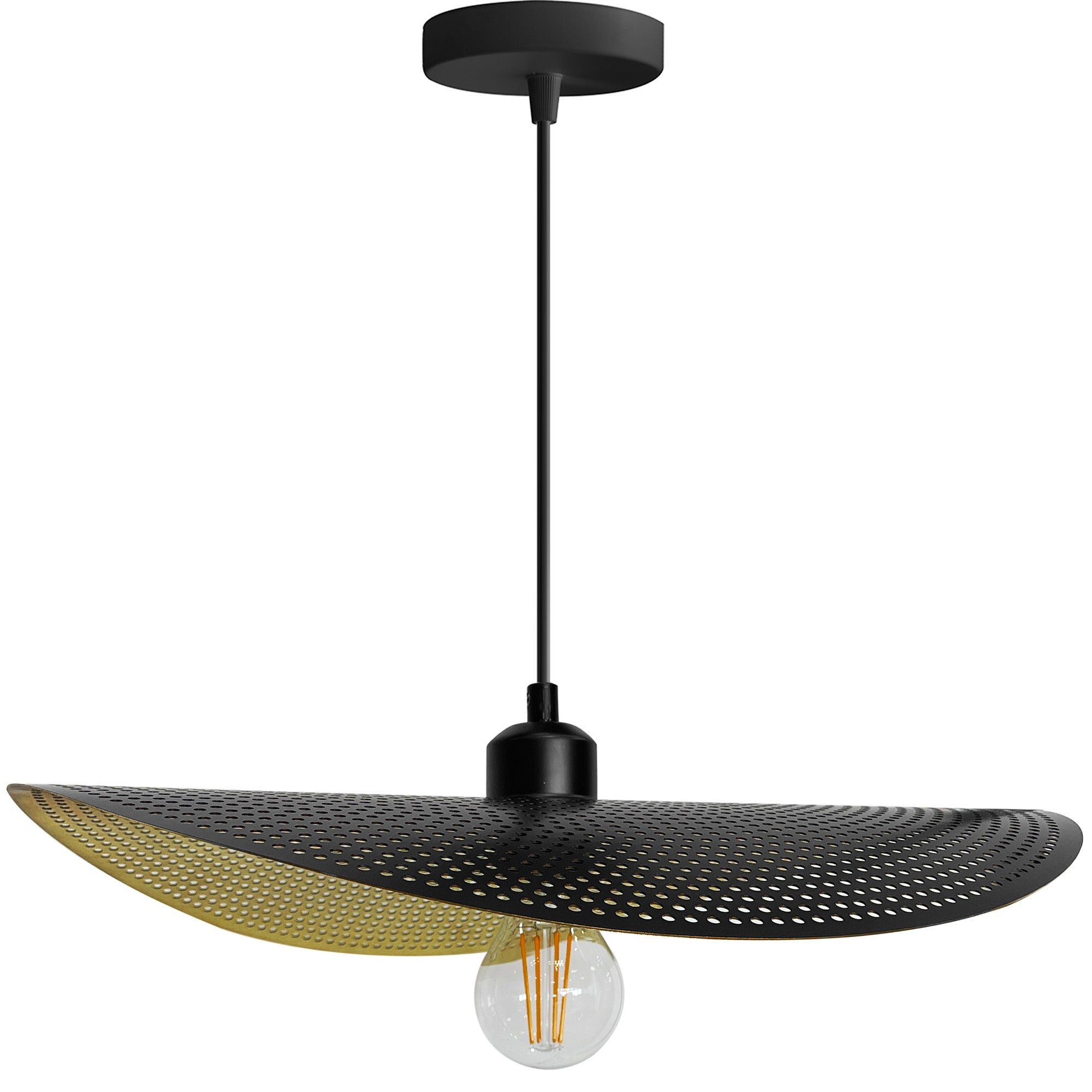 LAMPA SUFITOWA WISZĄCA APP1470-1CP czarna/stare złoto  1