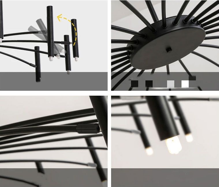 Lampa Sufitowa APP1196-15CP Czarna
