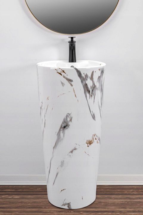 Umywalka Ceramiczna Wolnostojąca Blanka Marble Marmur