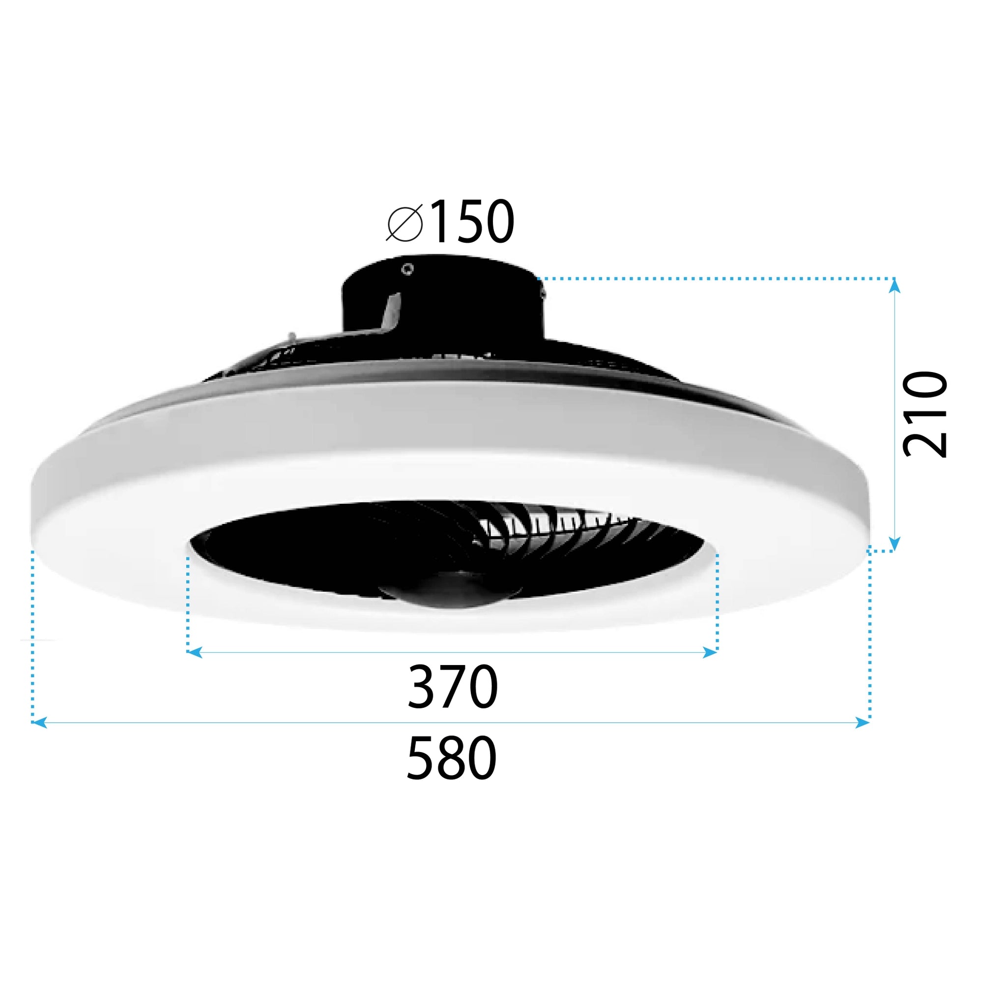 Lampa Z Wiatrakiem App1552-c Black  9