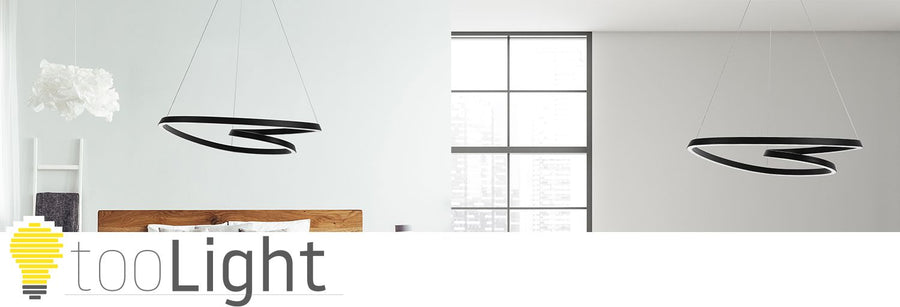 Lampa Sufitowa Wisząca Loop LED + Pilot APP796-cp Czarna