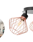 Lampa potrójna metalowa loft plafon  APP536-3C Różowe Złoto  6