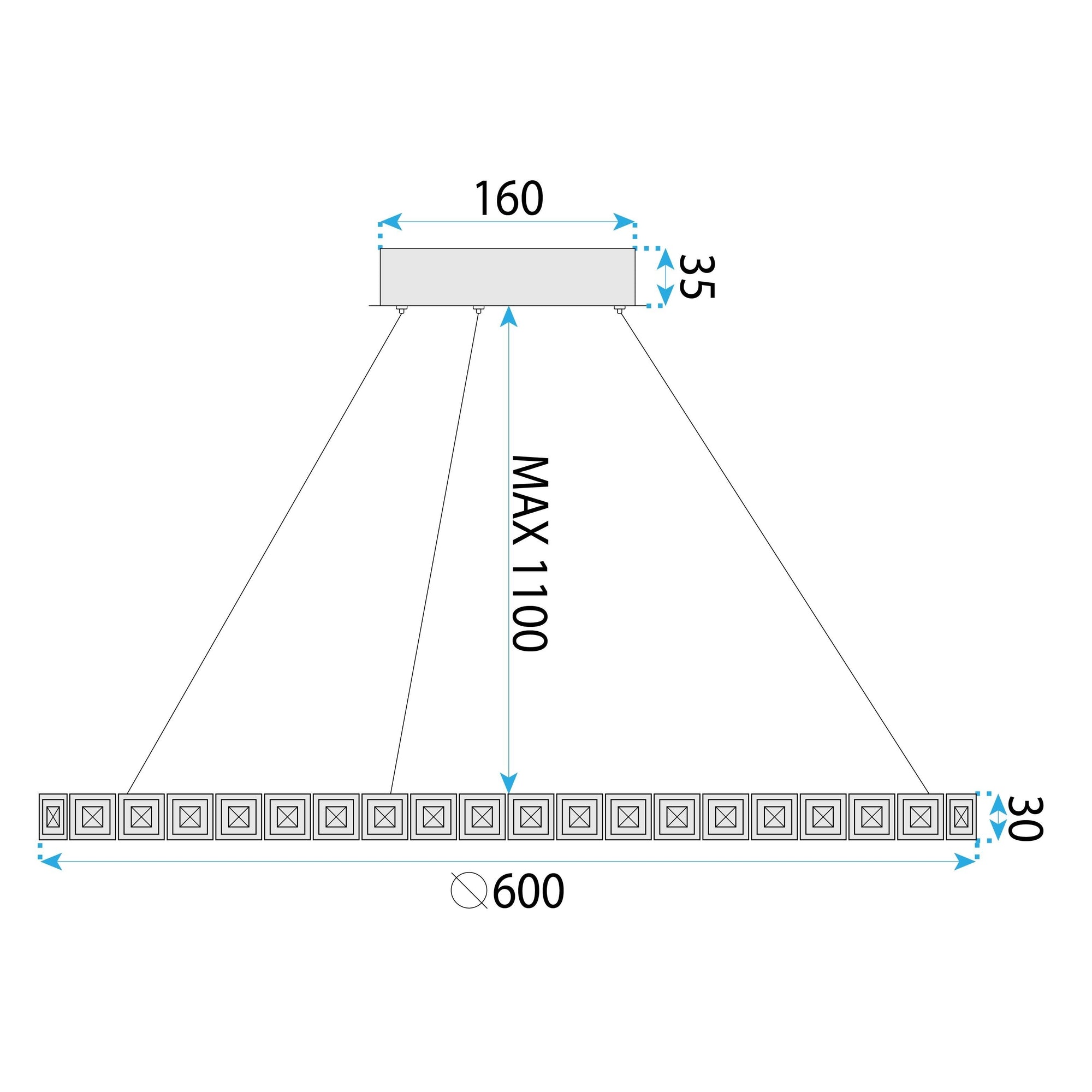 Lampa Wisząca Led Ms009-cp Jasne Różowe Złoto 59cm  6