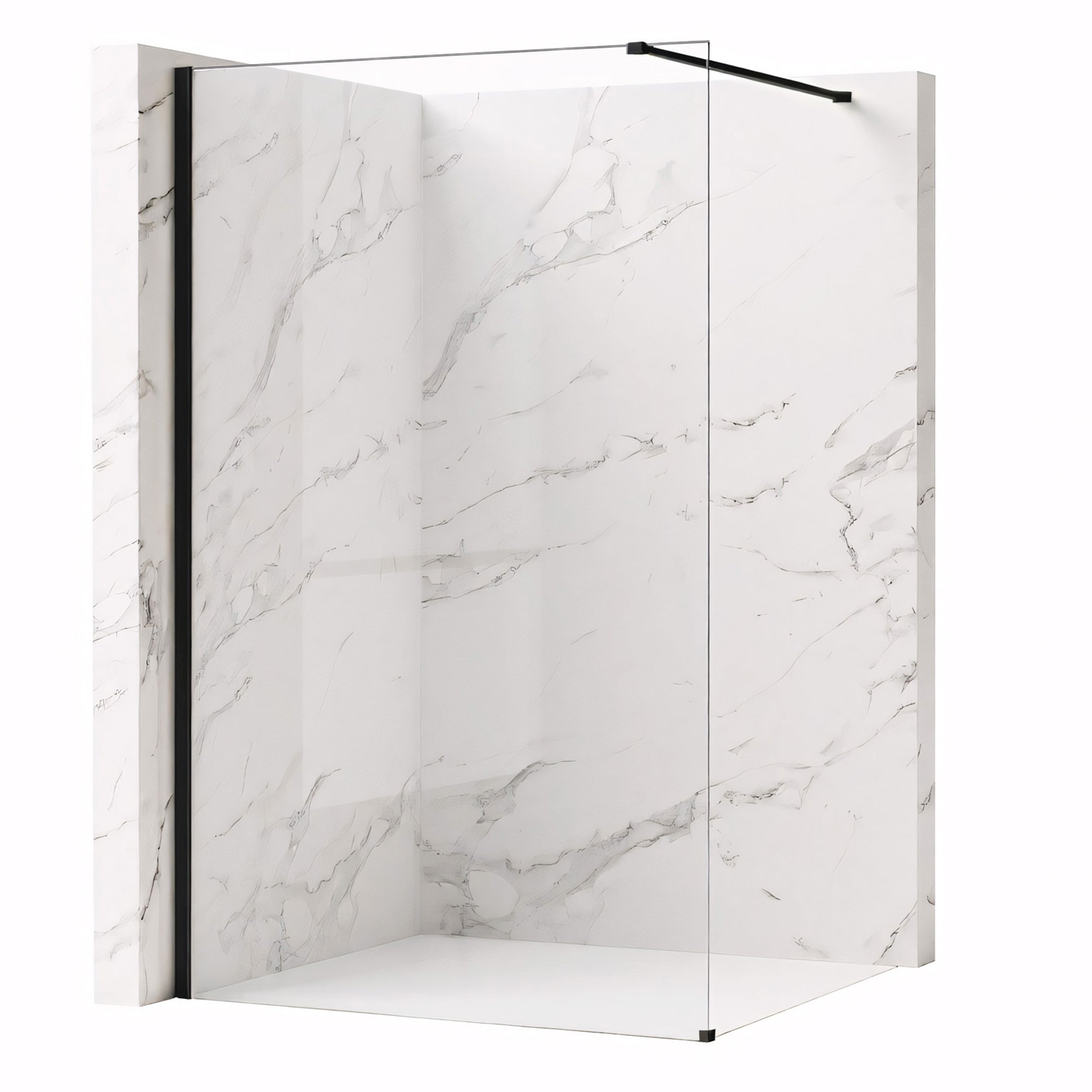Kabina Prysznicowa Walk-in Rea Flexi Transparent / Black 90  1