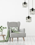 Lampa Sufitowa Kryształ APP513-3CPR Czarna