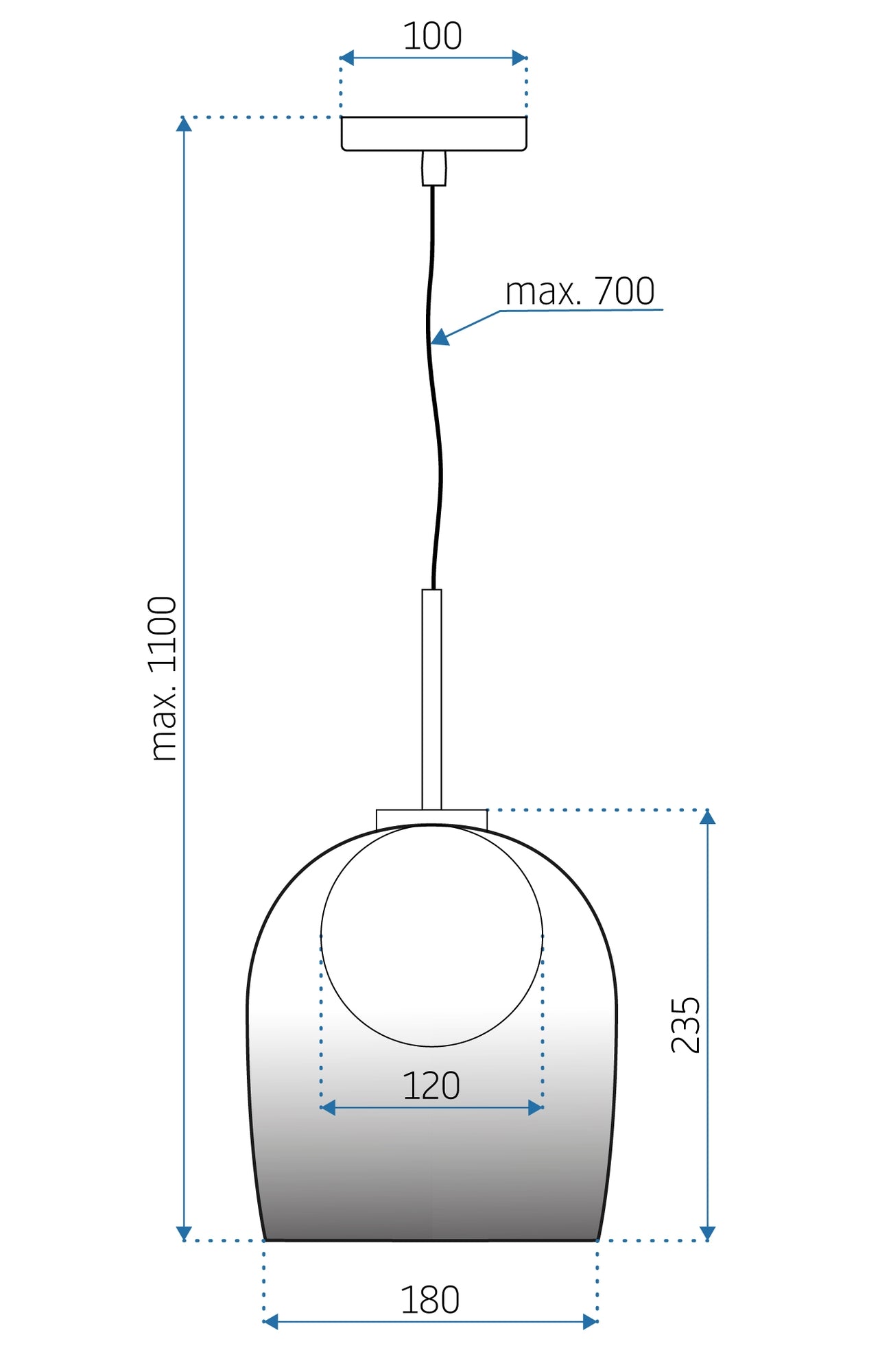 Lampa Wisząca APP1026-1CP  10