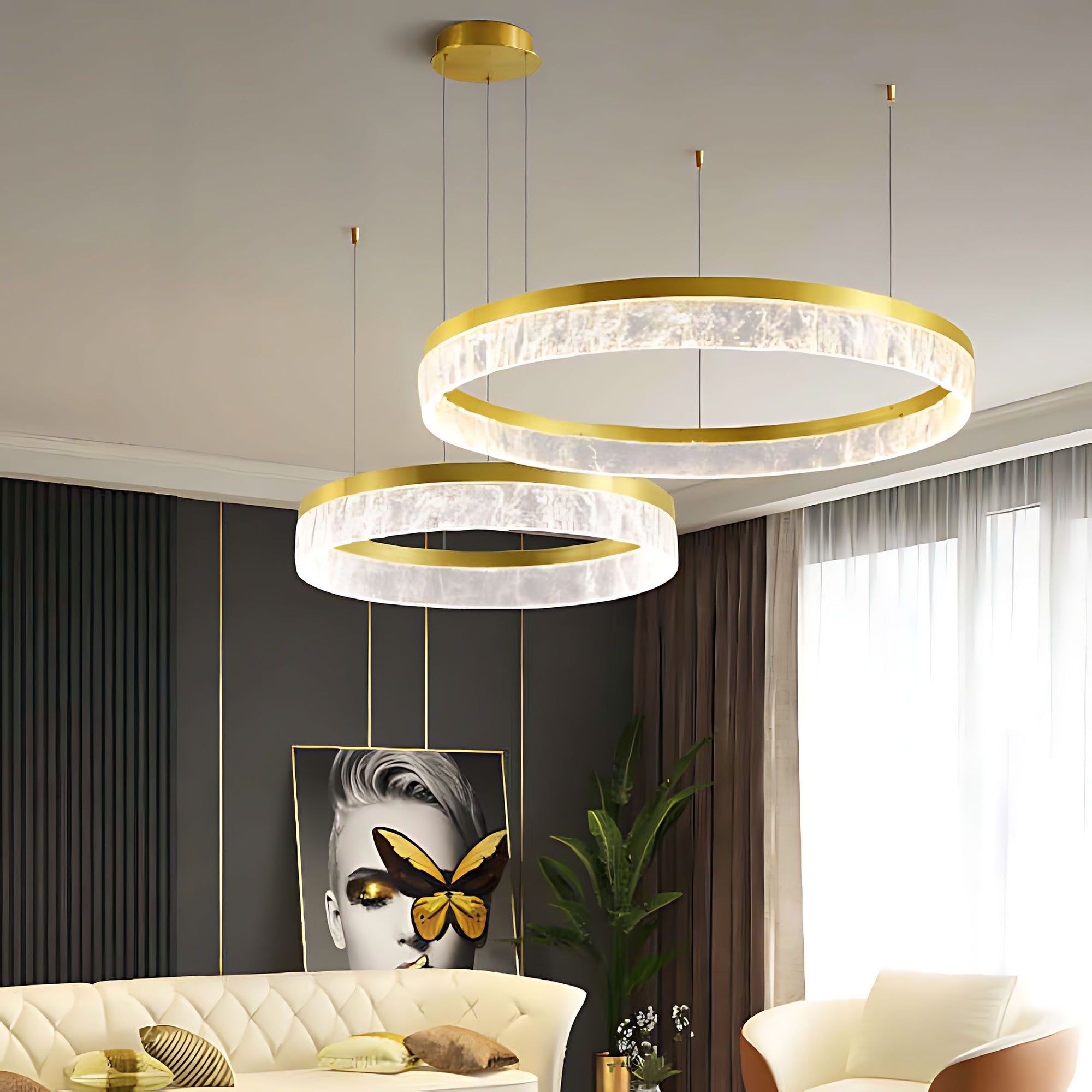 Lampa Wisząca Led Lhj048-cp2 Złota  8