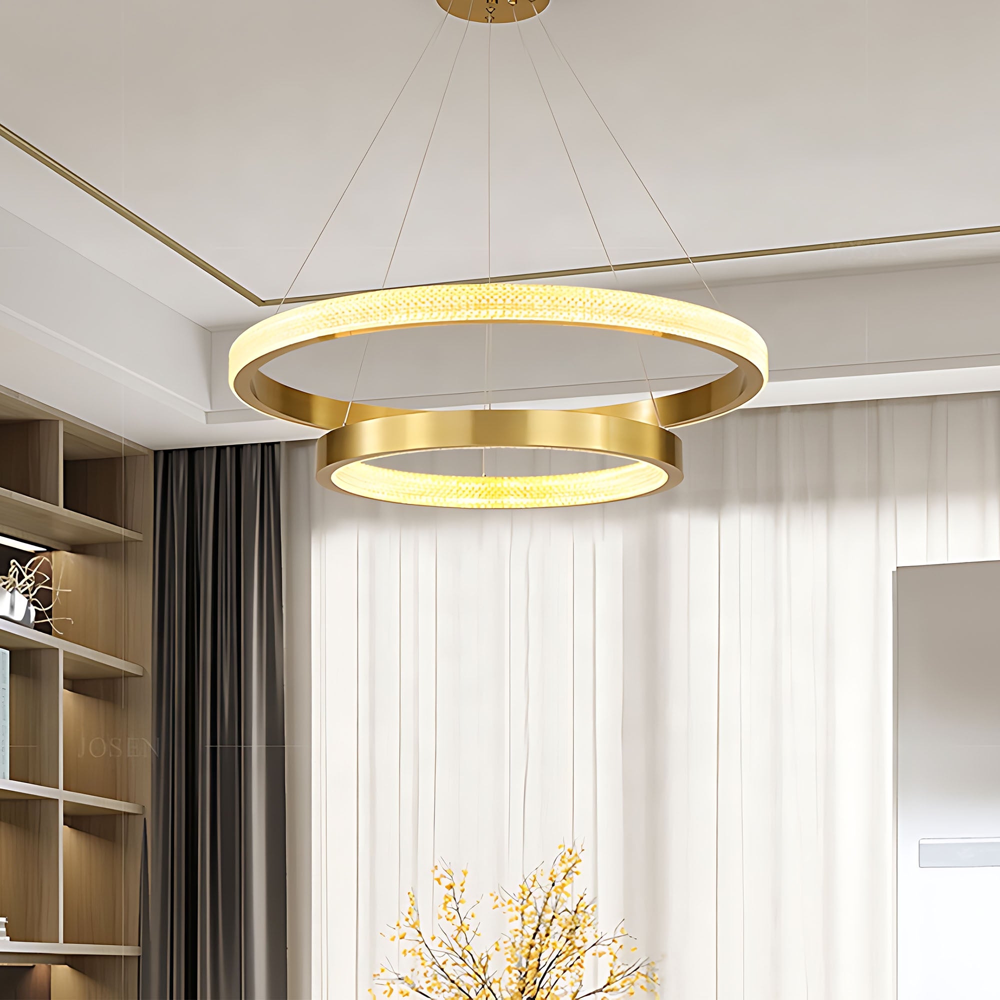 Lampa Sufitowa Wisząca Led App1772-cp Złoto Szczotkowane  3