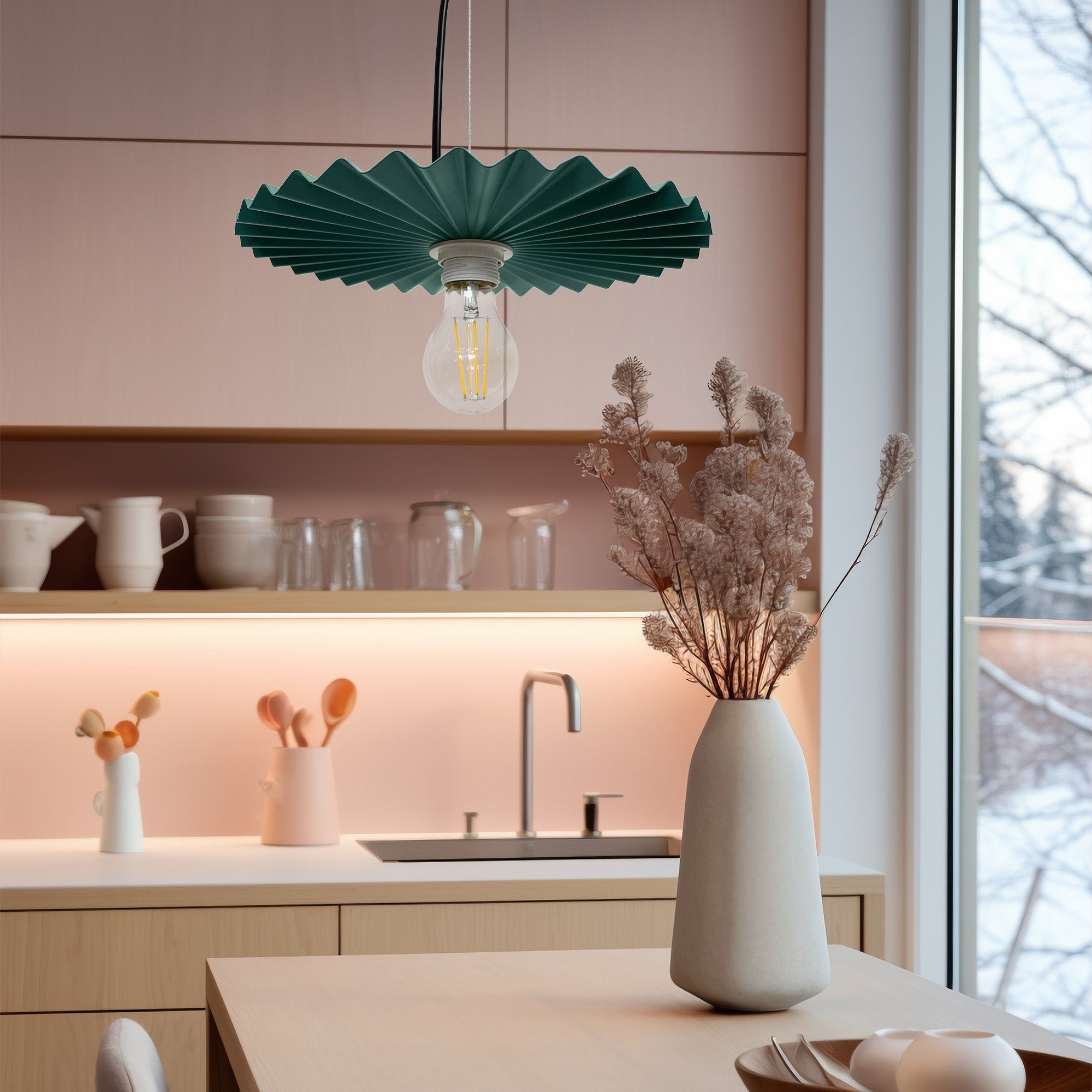 LAMPA SUFITOWA WISZĄCA APP1455-1CP Zielony  5