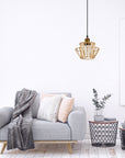 Lampa Sufitowa Wisząca APP942-1CP Set 36cm Złota  5