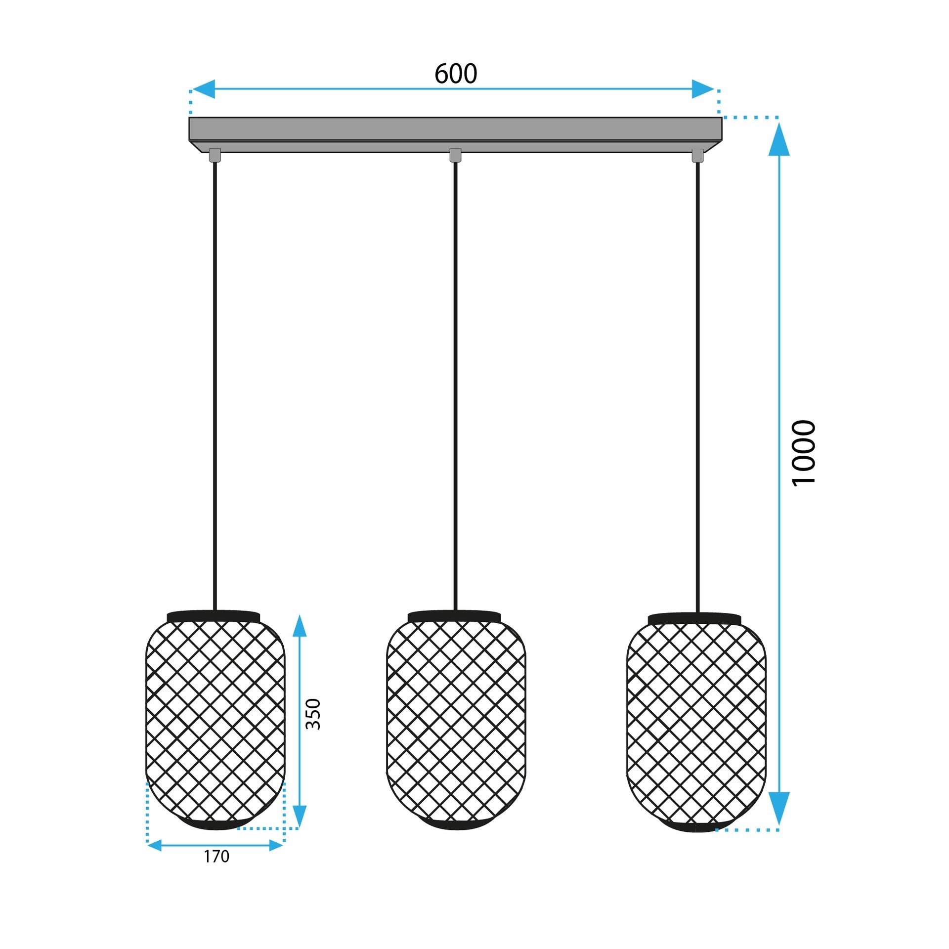 Lampa Wisząca Boho APP1425-3CP  9